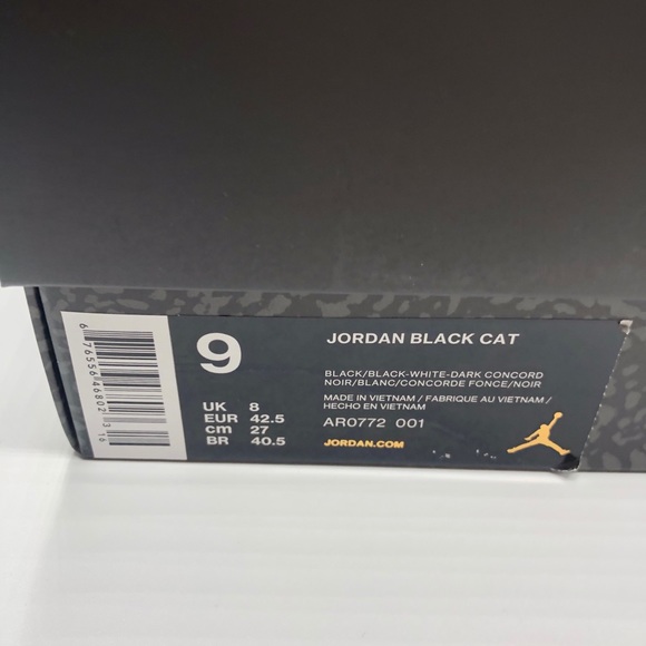 Nike Air Jordan Black Cat Space Jam Mens Shoe - Picture 12 of 12